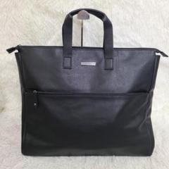 未使用近　Ermenegildo Zegna ゼニア　ハンドバッグ　レザー
