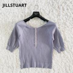 JILLSTUART 2way リブニット ボリューム袖 プルオーバーカットソー