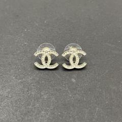 [鑑定済] CHANEL シャネル ピアス ラインストーン ココマークのサムネイル