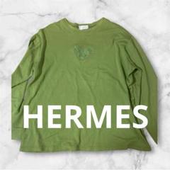 超美品！HERMES 航空機デザイン VネックTシャツ L