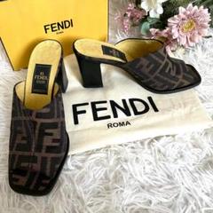 美品✨】フェンディ ズッカ柄 サンダル ヒール 総柄 36 1/2