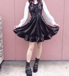 Jamie エーエヌケー りほぴデザイン 合皮ジャンスカ