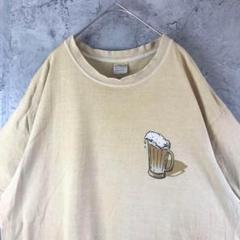 Z846古着　Tシャツ ベージュ　バックプリント