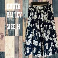 美品　ラスト１点　MOUTH VALLEY 花柄　フレアスカート Mサイズのサムネイル