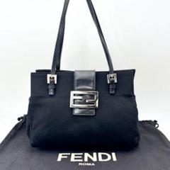 ⚫︎FENDI フェンディ マンマ ミニ トートバッグ 黒 FF金具 ナイロン