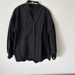 未使用　オーバーサイズ黒ブラウススタンドカラー