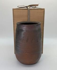 人間国宝 藤原雄 備前焼 花入 合箱栞 花器 フラワーベース 華道具 花瓶 花生 人間国宝 藤原雄 備前焼 花器 用心箱 花瓶 花入 花生 フラワー