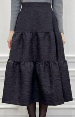 新品【Aveniretoile】アベニールエトワール　フレアスカート　ロング　黒 Aveniretoile - Aveniretoile アベニールエトワール フレア