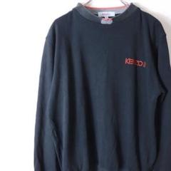 90s KENZO ケンゾー 刺繍 ブラック スウェット L