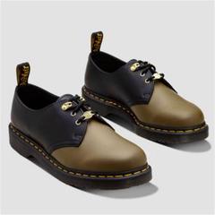 DM TYO オリーブ + ブラック スムース UK8 27cm 1461Z 3ホールシューズ