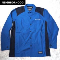 未使用級　NEIGHBORHOOD ネイバーフッド　ワークシャツ　長袖 M 青