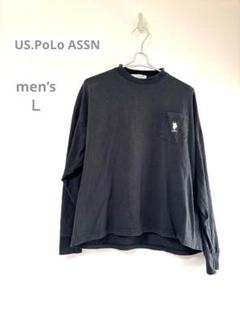 【ユーエスポロアッスン】 長袖 Tシャツ ロンＴ　古着 男女兼用　黒色