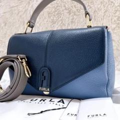 ✨希少カラー 未使用級 現行✨ フルラ ダフネ バイカラー 2way レザー
