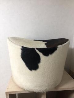 IKEA 半円形スツール 牛革　ハラコ　スツール