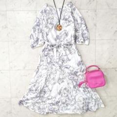 極美品♪定価9.4万 3.1 フィリップリム 総柄 ベルテッド ロングワンピース