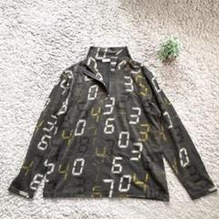 【BARONNE】ナンバープリント ハイネックハーフジップ 長袖 カットソー