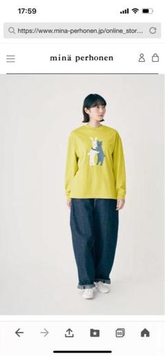 ミナペルホネン Ariel 長袖 コットン カットソー 38