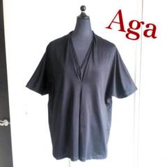 スコットクラブ Aga アーガ 黒 極美品 Vネックのサムネイル