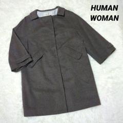 human woman ステンカラーコート コート ドビーメルトンコート