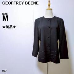 ジェフリー ビーン ノーカラー ジャケット ブラック Mサイズ 上品フォーマル