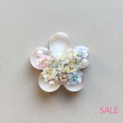 SALE お花レジンヘアゴム