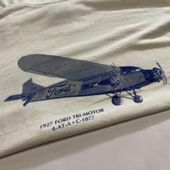 00s Ford フォード Tシャツ 飛行機 ポケT ポケット白 vintage