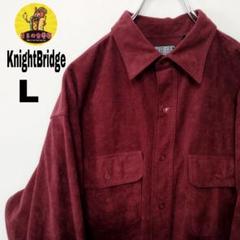 usa古着 KnightBridge　ネルシャツ　L　えんじ
