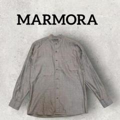 MARMORA バンドカラーシャツ 長袖シャツ (М) ブラウン メンズシャツ