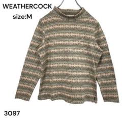 ウェザーコック　WEATHERCOCK シャツ　トップス　長袖　総柄　Ｍ