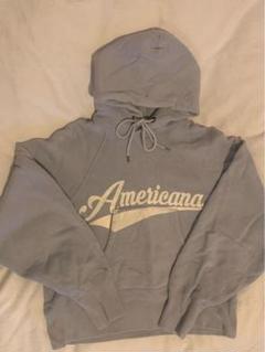 美品 AMERICANA ロゴ グレー パーカー 2025年最新】AMERICANA レディース パーカーの人気アイテム