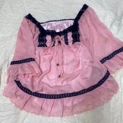 フェミニンシフォンチュニックぴんく