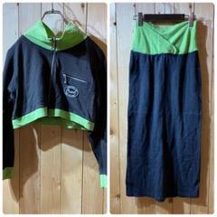 ss1575 Pineapple セットアップ ジャージ スカート チャコール