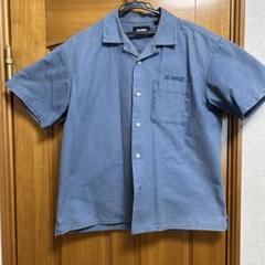 X-LARGE 半袖ワークシャツ ストリート系 青