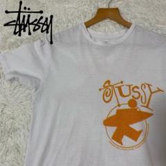 【stussy】メンズ　Tシャツ　白色　サーフマン　オールドステューシー