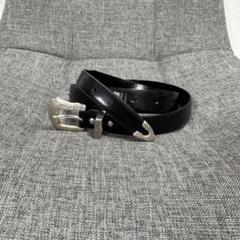 【未使用級】トーガビリリース ダブルバックル コンチョ ベルト レザー ブラック TOGA TOO/トーガトゥ】Concho leather belt/コンチョレザー