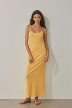 【新品未使用】アリシアスタン Wellness Rib Dress マンゴーM 新品 アリシアスタン♡Wellness ドレス パッドin リブ