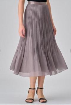21SS♡ANAYI アナイ コットンリネンロングスカート 36 ステッチ ANAYI アナイ コットンリネン ロング フレアスカート 36