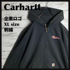 【即完モデル‼︎】Carhartt◇XL 黒 フルジップ パーカー C573 即完モデル‼︎】Carhartt◇XL 黒 フルジップ パーカー C573