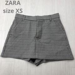 ZARA 新品 チェック ハイウエストショートパンツ　ダークブラウン　XS ハイウエストショートパンツ - ブラック/ホワイト | ZARA Japan