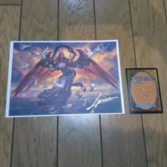 ば*こ様 mtg 暁の天使 アートプリント マジック サイン入り ば*こ様 mtg 暁の天使 アートプリント マジック サイン入り