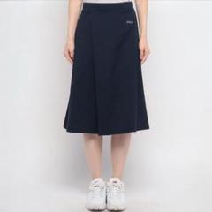 フィラ ストレッチ天竺 ラップスカート ブラック