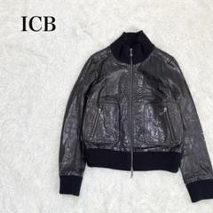ICB 黒 レザージャケット ショート LEATHER ZIP SHORT JACKET – OBLIGE