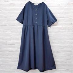 マタニティー ワンピース M ネイビー 産前産後 ゆったり シンプル 楽チン
