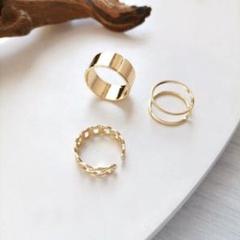 n21【お得商品】☆アンティークリング☆指輪☆ゴールド☆3個セット225