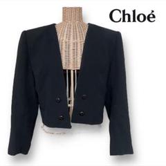 【美品】Chloe クロエ フォーマル　ノーカラージャケット 2025年最新】Chloe ノーカラージャケットの人気アイテム - メルカリ