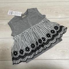 ラポシェビスキュイ 先染めストライプ切り替えTシャツ