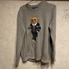 Polo Ralph Lauren クマ刺繍 ニットセーター グレー - メルカリ