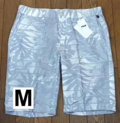 新品　フィラ　ゴルフ　花柄　ハーフパンツ　ショートパンツ　ライトグレー　M