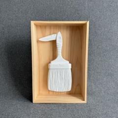 WKインターアクト　ブラシナイフ　サイン入り　レア　オブジェ　インテリア　額装 WKインターアクトブラシナイフサイン入りレアオブジェインテリア額装