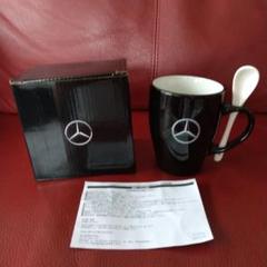 Mercedes-Benz - 新品　Mercedes-Benz 希少 ロゴ カップ +ポット　ペア スプーン付 Mercedes-Benz - 新品 Mercedes-Benz 希少 ロゴ カップ +ポット